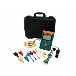 Extech PQ3350-1-NIST 3-Phase Power & Harmonics Analyzer, 12" Flexible Current Clamp Probes, includes Traceable Certificate