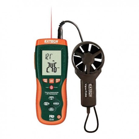 Extech HD300 CFM/CMM Thermo-Anemometer with built-in InfraRed Thermometer