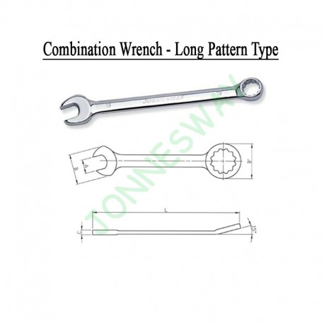 Jonnesway W26406PR Combination Wrench Long Pattern 6MM