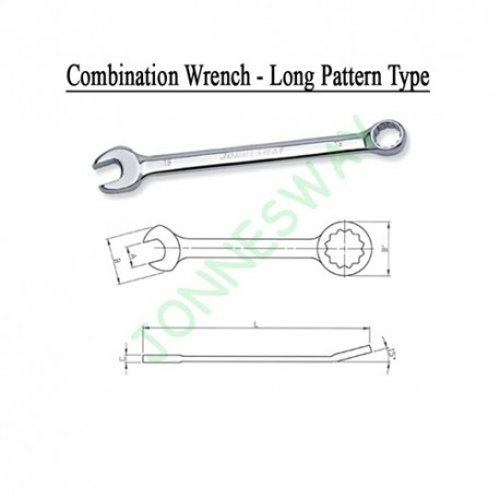 Jonnesway W26409PR Combination Wrench Long Pattern 9MM