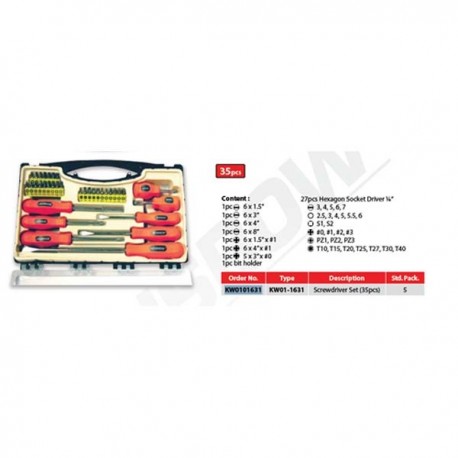 Krisbow KW0101631 Screwdriver Set (35pcs)