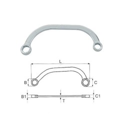 Jonnesway W65A1012 10x12 mm Half-Moon Ring Wrench 