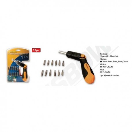 Krisbow KW0102649 Ratchet Screwdriver Set (13pcs)