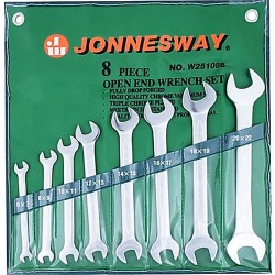 Jonnesway W25108S 8 Pcs Open End Wrench Set