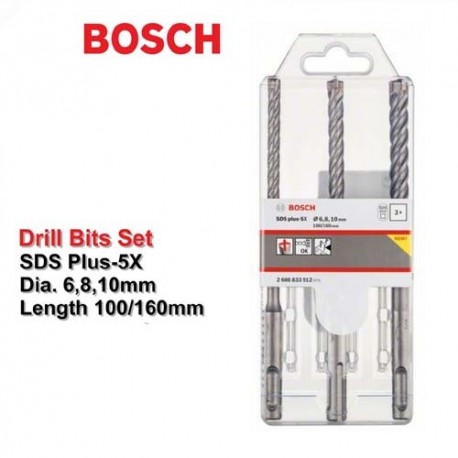 Bosch Mata Bor Beton SDS plus-5X Set (6mm 8mm 10mm)