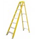 Krisbow KW0103423 Step Ladder 1.6m Yellow Fiberglass