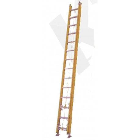 Krisbow KW0103426 Ext.Ladder 9.7m Yellow Fiberglass