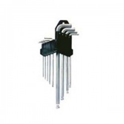 Krisbow JC0000400 Ballpoint Hex Key(Xl)1.5mm-10mm(9) Bl-C9