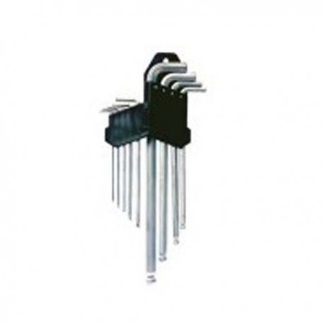 Krisbow JC0000400 Ballpoint Hex Key(Xl)1.5mm-10mm(9) Bl-C9