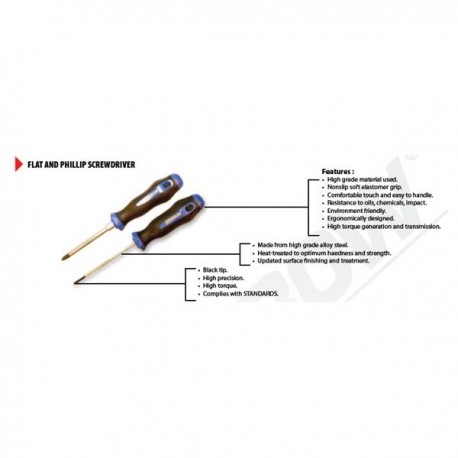 Krisbow KW0103314 Screwdriver (-) 2.5x75mm