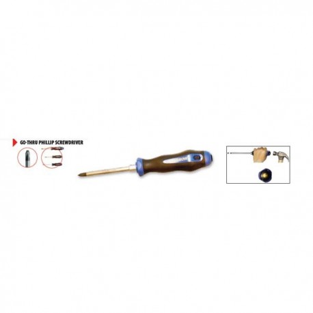 Krisbow KW0101880 Go-Thru PLUS Screwdriver 6.4mmx100mm2