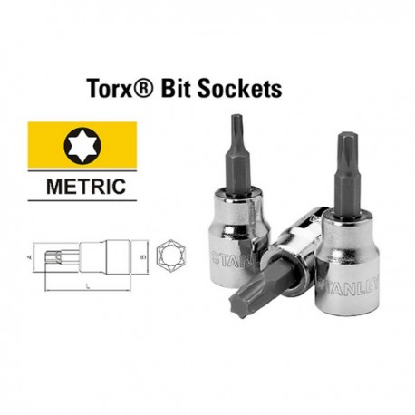 Stanley 89-219-1 40mm 1/2 Inch Torx® Bit Kunci Sok