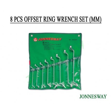 Jonnesway  W23108S Perlengkapan Kunci Ring 75 Derajat 8 Pcs