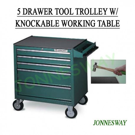 Jonnesway C5DWI 5 Drawer Tool Trolley W/ Knockable Working Table 