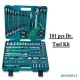 Jonnesway S04H624101S 101 PCS 1/2 inch & 1/4 inch DR. Tool Kit 