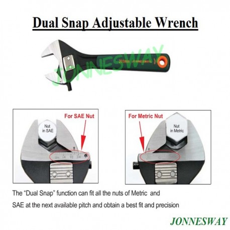 Jonnesway W27AK8 Dual Snap Adjustable Wrench 