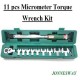 Jonnesway T102001S 11 Pcs Micrometer Torque Wrench Kit 