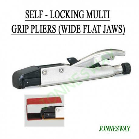 Jonnesway P7805 Self Locking Multi Grip Pliers ( Wide Flat Jaws)