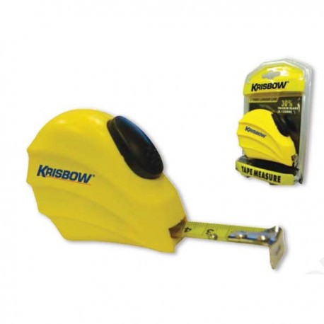 Krisbow KW0103465 Self Lock Measuring Tape 7.5m Yellow