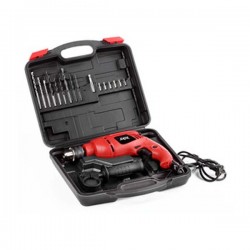 Skil Impact Drill 6513 + Free 16 Pcs Acc + Box - Merah 