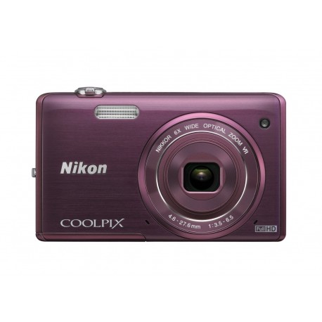 Nikon Coolpix S5200 Wi-Fi CMOS Digital Camera with 6x Zoom Lens Plum