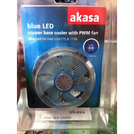 Akasa K32 LGA775-1156 Cooler Blue LED Fan