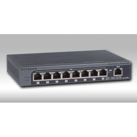 Netgear ProSafe VPN Firewall 8 w 8 Port 10 100 1000 Switch FVS318G-100EUS