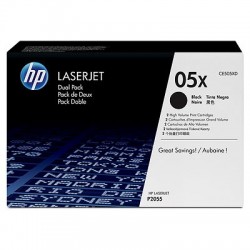 Toner CE505XD For HP LaserJet P2055 Black Crtg Dual Pack  