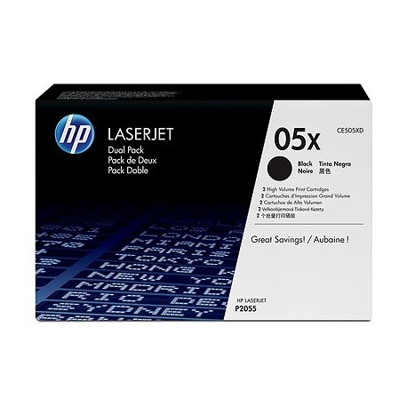 Toner CE505XD For HP LaserJet P2055 Black Crtg Dual Pack  