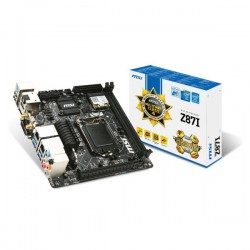 MSI Z87I (Wifi + BT) (LGA1150, Z87, DDR3, SATA3, USB3) (Mini ITX)