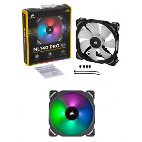  Corsair CO-9050077-WW ML140 PRO RGB LED 140MM PWM Premium Magnetic Levitation Fan-Single Pack