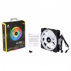 Corsair CO-9050071-WW LL120 RGB 120mm Dual Light Loop RGB LED PWM Fan-Single Pack