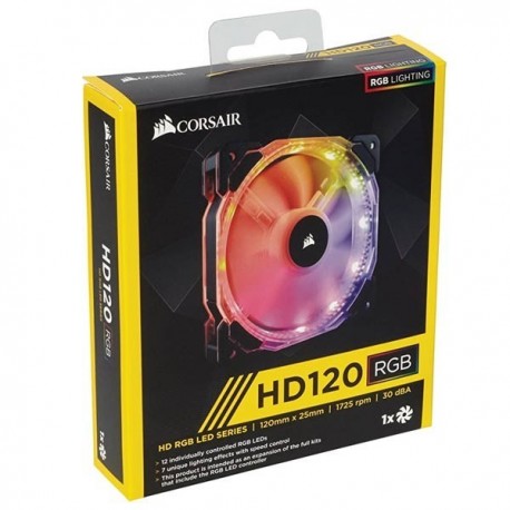  Corsair CO-9050065-WW HD120 RGB LED High Performance 120mm PWM Fan