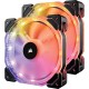  Corsair CO-9050069-WW HD140 RGB LED High Performance 140mm PWM Fan -Twin Pack with Controller