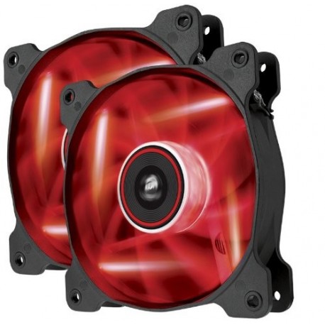 Corsair CO-9050016-RLED Air Series AF120 LED Red Quiet Edition High Airflow 120mm Fan-Twin Pack