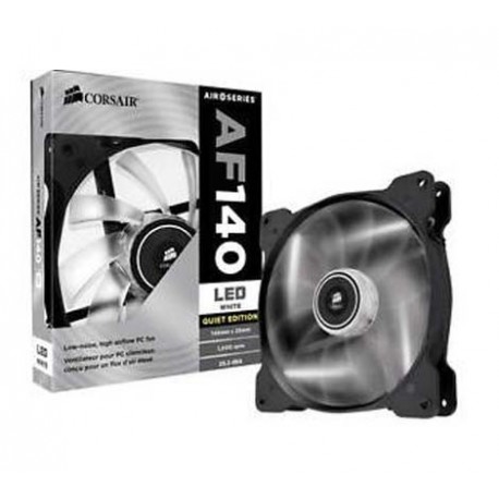 Corsair CO-9050017-WLED Air Series AF140 LED White Quiet Edition High Airflow 140mm Fan