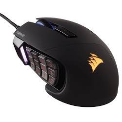  Corsair CH-9304111-AP Scimitar PRO RGB Optical MOBA/MMO Gaming Mouse -Black (AP)