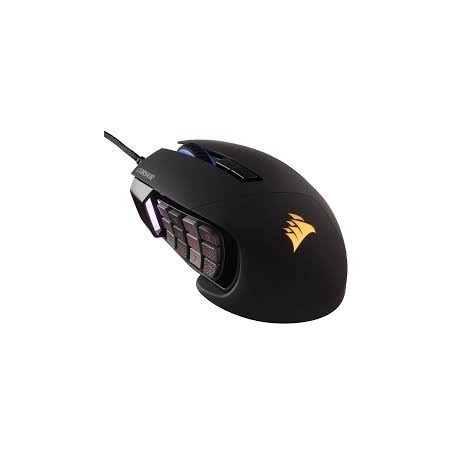  Corsair CH-9304111-AP Scimitar PRO RGB Optical MOBA/MMO Gaming Mouse -Black (AP)