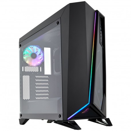 Corsair CC-9011140-WW Carbide Series Spec-Omega RGB Mid-Tower Tempered Glass Gaming Case-Black