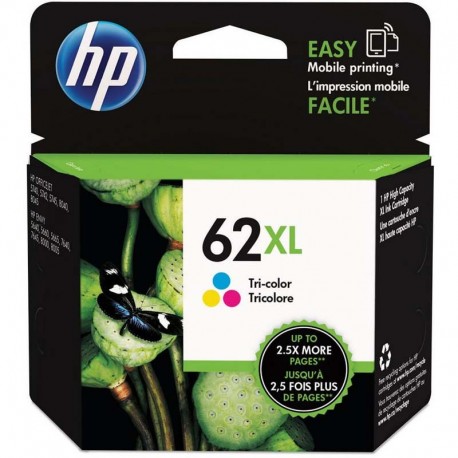 HP 62XL High Yield Tri-color Original Ink Cartridge (C2P07AA)