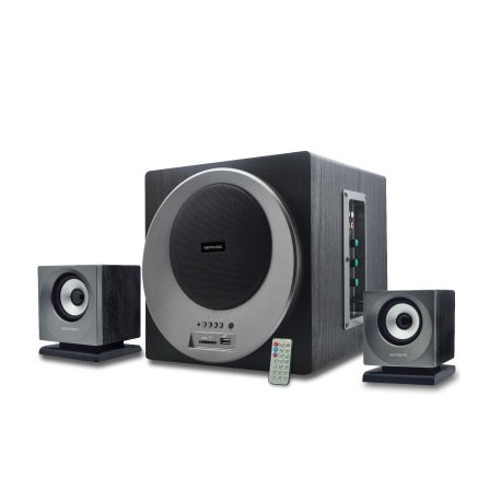 Sensonic F6 usB-sD slot remote control subwoofer 20w satellite 10wx2