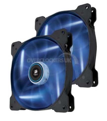 Harga Jual Corsair CO-9050016-Bled Air Series AF120 LED Blue Quiet Edition High Airflow 120mm Fan - Twin Pack