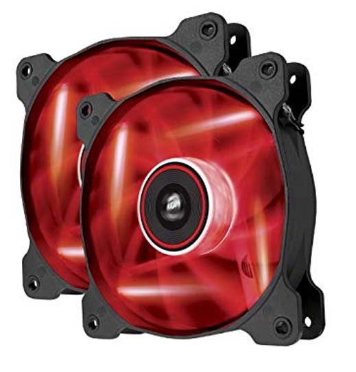 Harga Jual Corsair CO-9050016-RLED Air Series AF120 LED Red Quiet Edition High Airflow 120mm Fan-Twin Pack