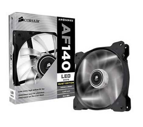 Harga Jual Corsair CO-9050017-WLED Air Series AF140 LED White Quiet Edition High Airflow 140mm Fan