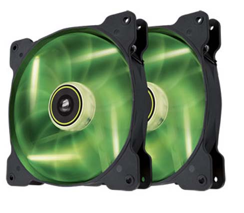 Harga Jual Corsair CO-9050032-WW Air Series SP120 LED Green High Static Pressure 120mm Fan Twin Pack