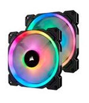 Harga Jual Corsair CO-9050074-WW LL140 RGB 140mm Dual Light Loop RGB LED PWM Fan-2 Fan Pack with Lighting Node PRO